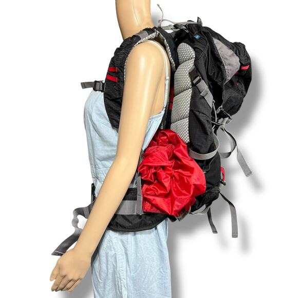 Ozark Trail 45L Montpelier Hiking Travel Backpack Hydration Compatible Black Red - Picture 4 of 12